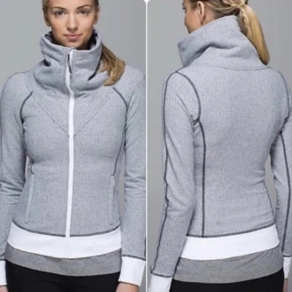 Lululemon Be Present Jacket in Heathered Herringbone